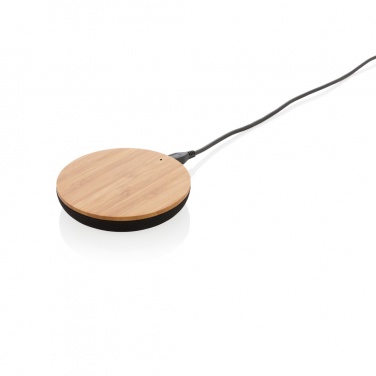 Logo trade promotional gifts picture of: Bamboo X 5W wireless charger