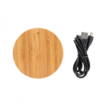 Logo trade advertising products image of: Bamboo X 5W wireless charger