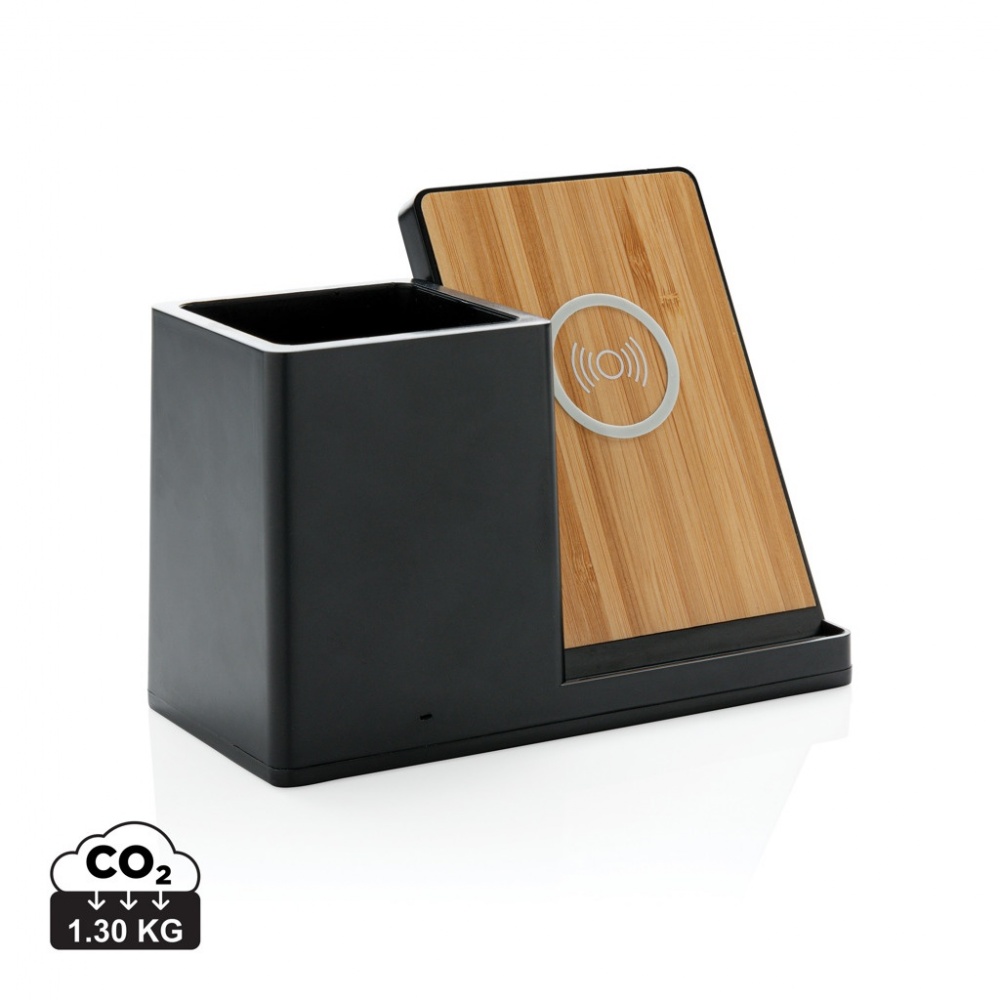 Logo trade advertising products image of: Ontario RCS recycled plastic 10W wireless charger