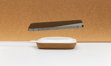 Logo trade promotional giveaways picture of: Oregon RCS recycled plastic and cork 10W wireless