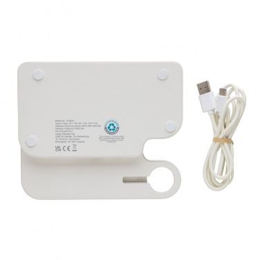 Logo trade promotional items image of: Joltz RCS recycled plastic dual 15W charger with iWatch slot