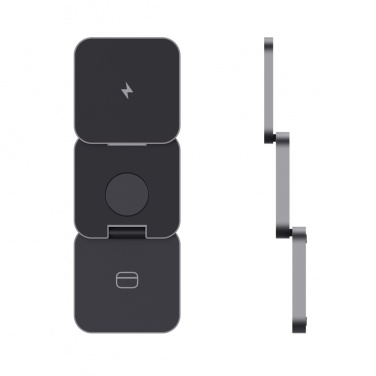 Logotrade promotional giveaways photo of: Terra RCS recycled aluminum foldable 3 in 1 15W charger