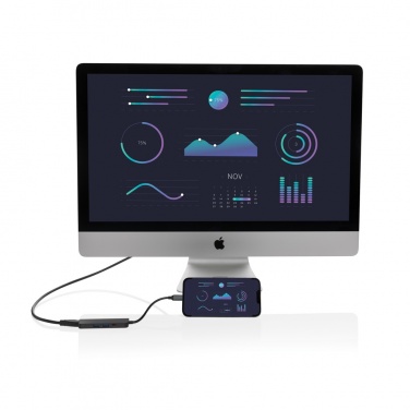 Logo trade promotional items picture of: Terra RCS recycled aluminum hub with HDMI input