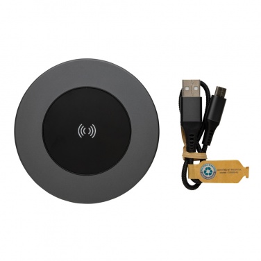 Logo trade promotional gifts image of: Terra RCS recycled aluminium 10W wireless charger