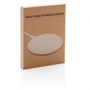 Logo trade promotional items image of: 5W Wheat straw wireless charger