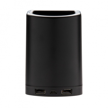 Logotrade promotional items photo of: Light up logo 5W wireless charging pen holder