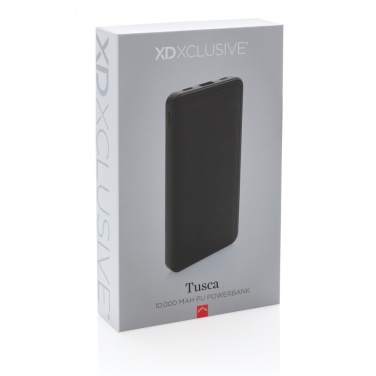 Logo trade promotional merchandise picture of: Tusca 10.000 mAh PU powerbank
