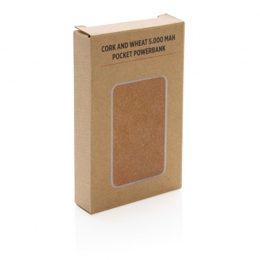 Logotrade promotional giveaway picture of: Cork and Wheat 5.000 mAh pocket powerbank