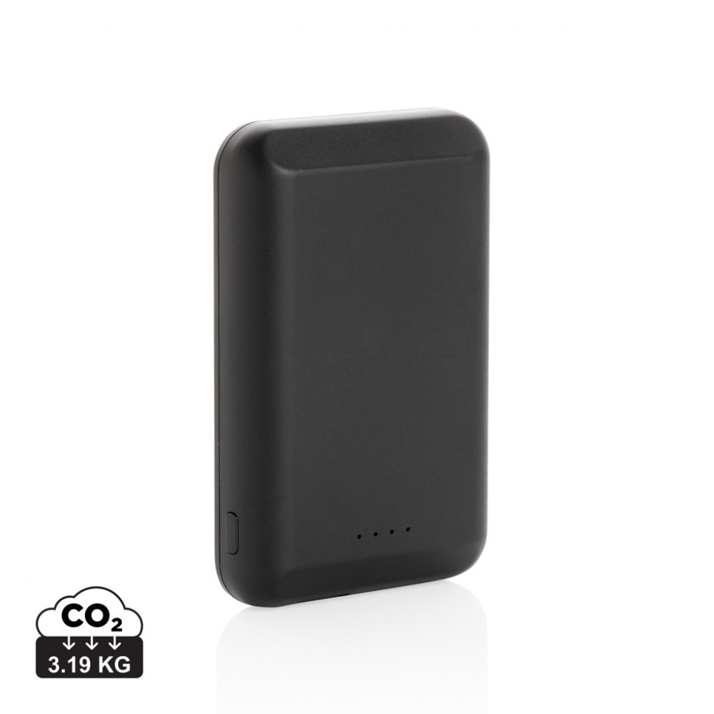 Logo trade promotional product photo of: Magnetic 5.000 mAh 5W wireless powerbank