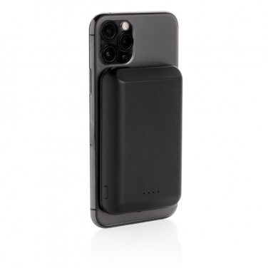 Logo trade business gift photo of: Magnetic 5.000 mAh 5W wireless powerbank