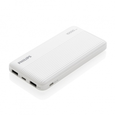Logo trade promotional gifts picture of: Philips 10.000 mAh slim powerbank