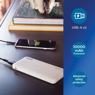 Logo trade promotional products picture of: Philips 10.000 mAh slim powerbank
