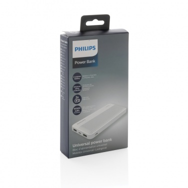Logo trade promotional giveaways image of: Philips 10.000 mAh slim powerbank