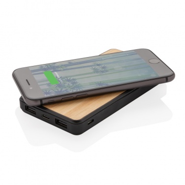 Logotrade advertising products photo of: RCS recycled plastic 8000 mAh Wireless Powerbank