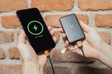 Logotrade promotional gifts photo of: RCS recycled plastic 5.000 mAh 5W wireless powerbank