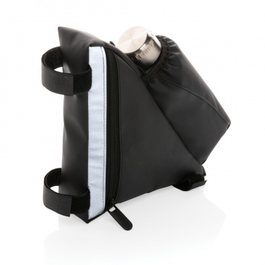 Logo trade promotional merchandise image of: PU high visibility bike frame bag with bottle holder