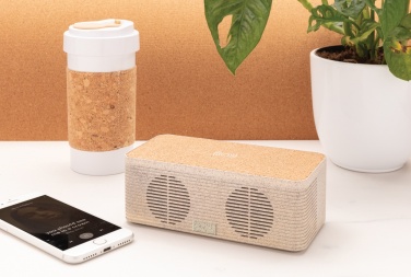 Logotrade business gift image of: Wheatstraw wireless charging speaker