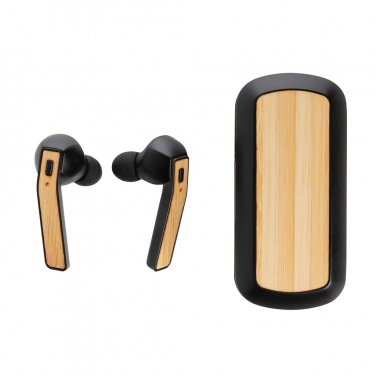 Logo trade promotional products picture of: Bamboo Free Flow TWS earbuds in case