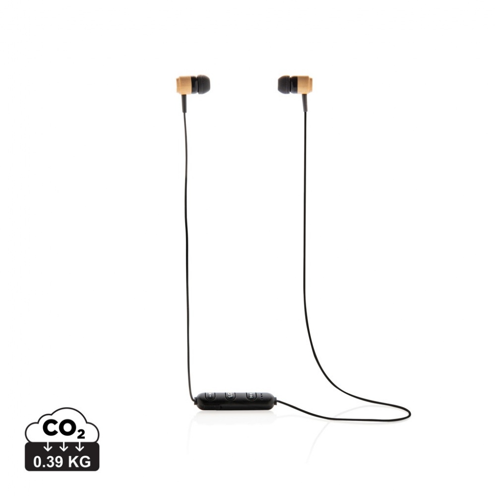 Logotrade promotional merchandise picture of: Bamboo wireless earbuds