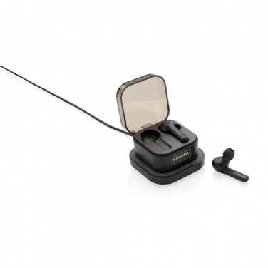 Logo trade promotional merchandise picture of: TWS earbuds in wireless charging case