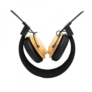 Logo trade corporate gifts picture of: Bamboo wireless headphone