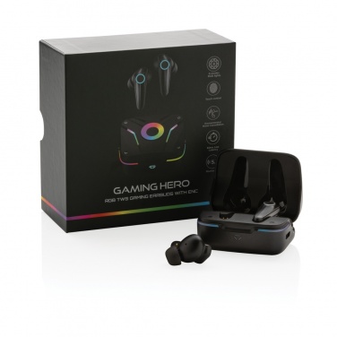 Logo trade promotional gifts picture of: RGB gaming earbuds with ENC