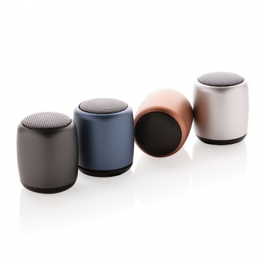 Logo trade promotional merchandise photo of: Mini aluminium wireless speaker