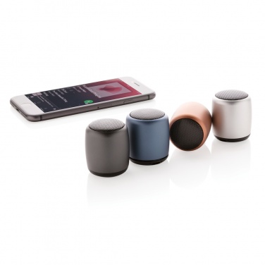 Logo trade promotional products picture of: Mini aluminium wireless speaker