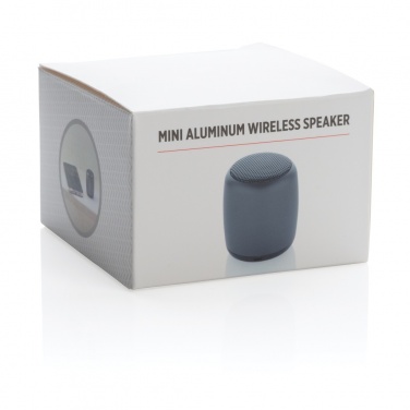 Logo trade promotional merchandise image of: Mini aluminium wireless speaker