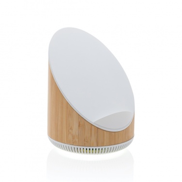 Logotrade advertising product image of: Ovate bamboo 5W speaker with 15W wireless charger