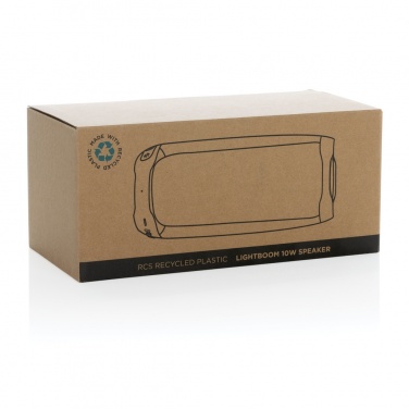 Logotrade promotional merchandise photo of: RCS recycled plastic Lightboom 10W speaker
