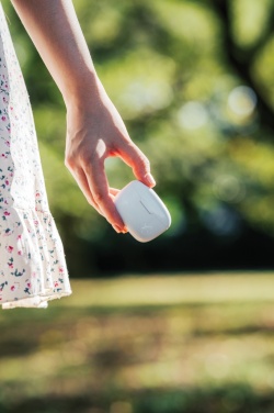 Logo trade promotional products picture of: RCS recycled plastic Liberty Pro wireless earbuds