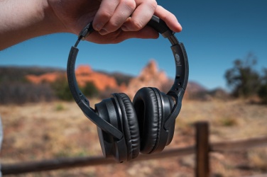 Logo trade advertising product photo of: RCS recycled plastic Elite Foldable wireless headphone