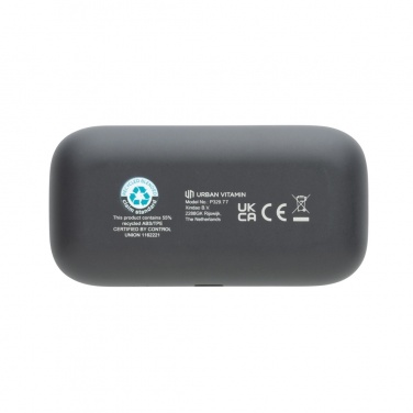 Logo trade promotional merchandise picture of: Urban Vitamin Pacifica RCS rplastic earbuds