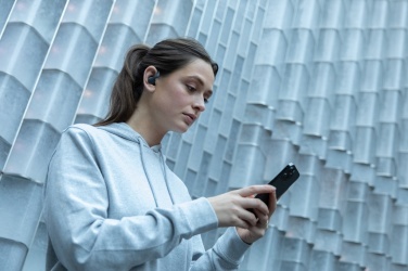 Logo trade business gifts image of: Urban Vitamin Pacifica RCS rplastic earbuds