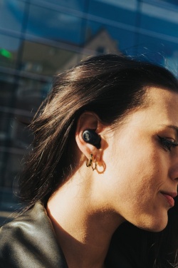 Logo trade promotional merchandise image of: Urban Vitamin Palm Springs RCS rplastic ENC earbuds