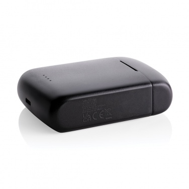 Logotrade promotional merchandise image of: Skywave RCS recycled plastic solar earbuds