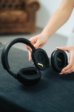 Logo trade promotional item photo of: Irvine RCS recycled and repairable ANC wireless headphone