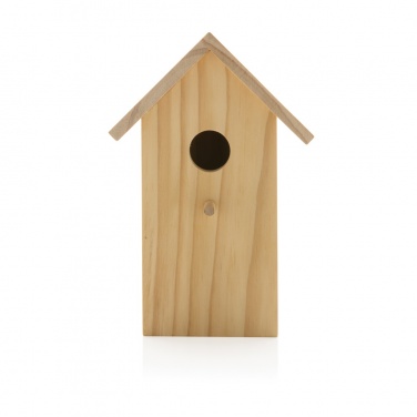 Logo trade promotional giveaways image of: Wooden birdhouse