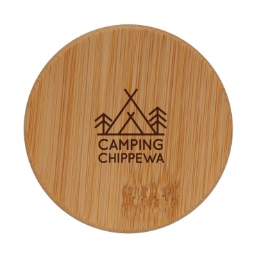 Logotrade advertising product picture of: Double wall borosilicate glass with bamboo lid 250ml 2pc set