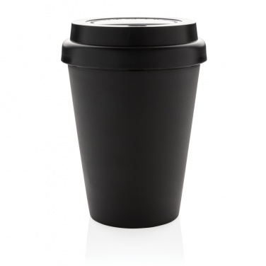 Logo trade business gifts image of: Reusable double wall coffee cup 300ml