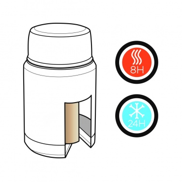 Logo trade promotional merchandise image of: Swiss Peak Elite copper vacuum food container