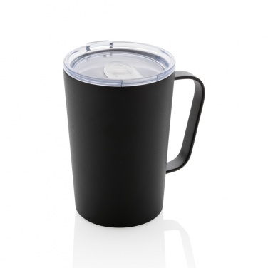 Logo trade corporate gifts image of: RCS Recycled stainless steel modern vacuum mug with lid