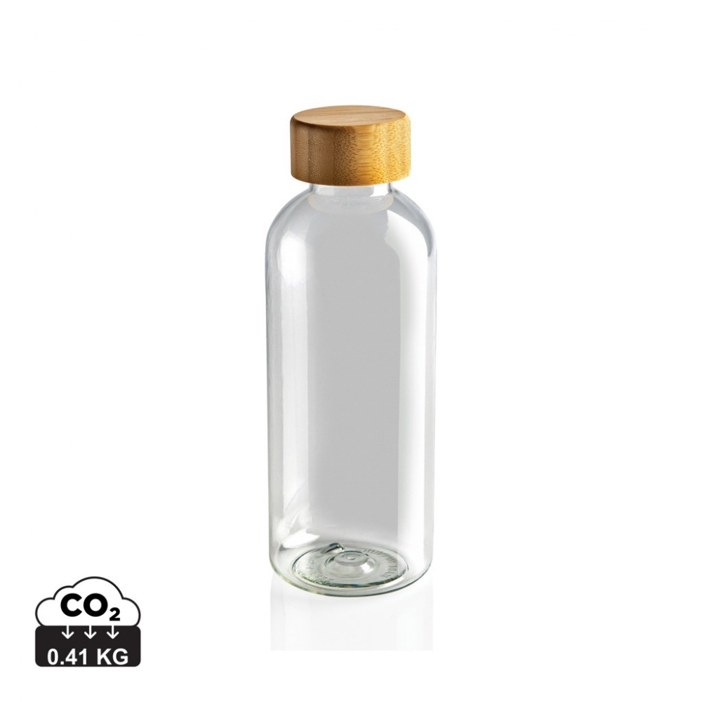 Logo trade business gifts image of: RCS RPET bottle with bamboo lid