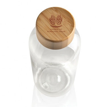 Logo trade promotional giveaways image of: RCS RPET bottle with bamboo lid