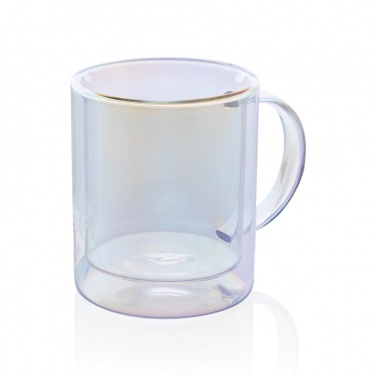 Logotrade promotional giveaway image of: Deluxe double wall electroplated glass mug