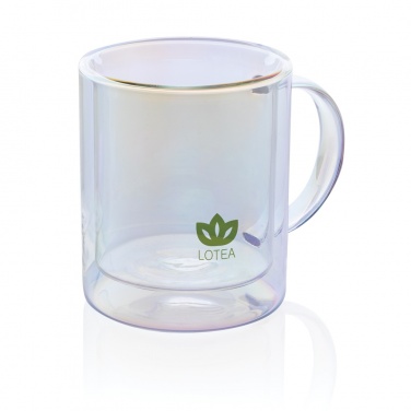Logotrade business gift image of: Deluxe double wall electroplated glass mug