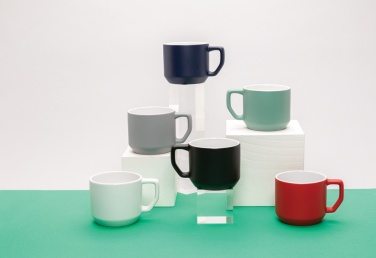 Modern ceramic mug, 350 ml, black – detail view 8