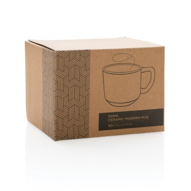 Modern ceramic mug, 350 ml, black – detail view 10