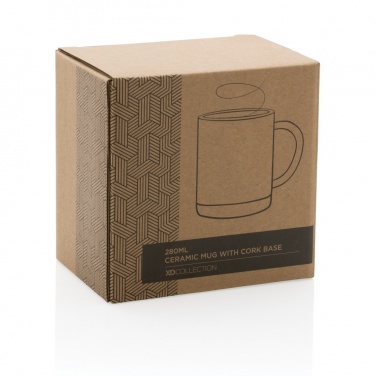 Logo trade advertising products picture of: Ceramic mug with cork base 280ml